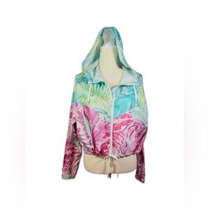 Nike Lightweight Jacket Women’s Size Medium Floral Print Pastel Colors
